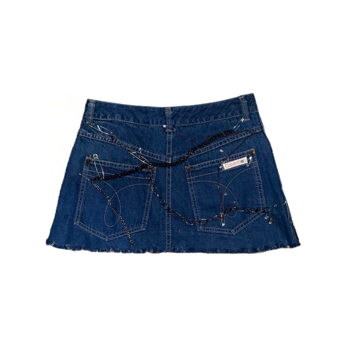 VILLA!N CHAIN DENIM SKIRT